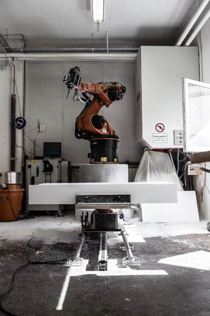 The design process included computer modeling, painting and casting