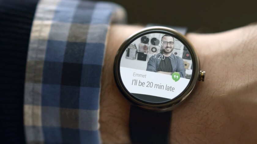 Hangouts messaging is another key component of Android Wear