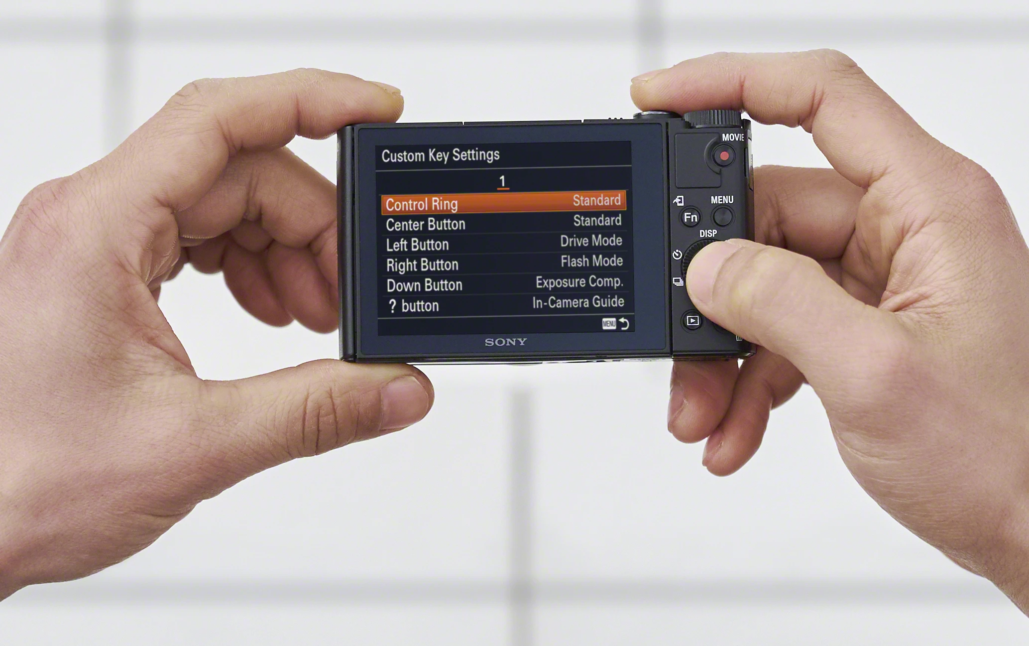 The Sony Cyber-shot HX90V features a control ring around the lens