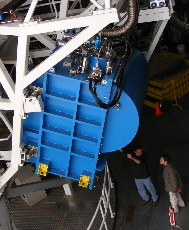 SCUBA-2 mounted on the James Clerk Maxwell Telescope on Mauna Kea, Hawaii (Photo: Joint Astronomy Centre)