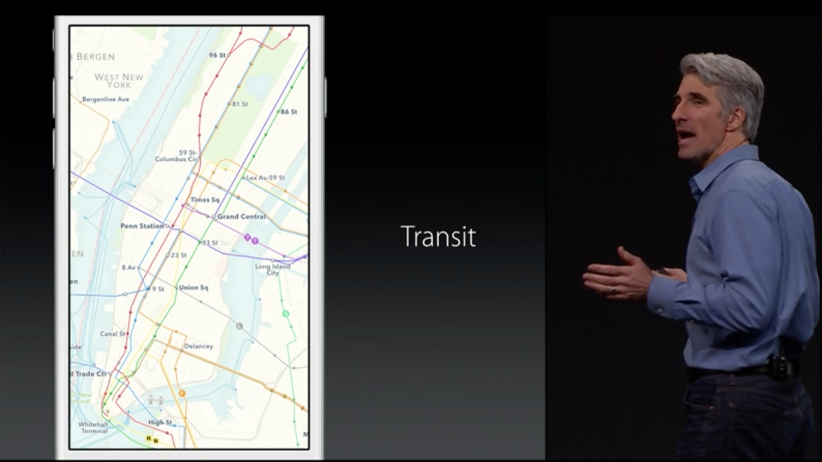 Maps is also getting a big upgrade with the addition of a new Transit view, showing public transport routes, with step-by-step directions