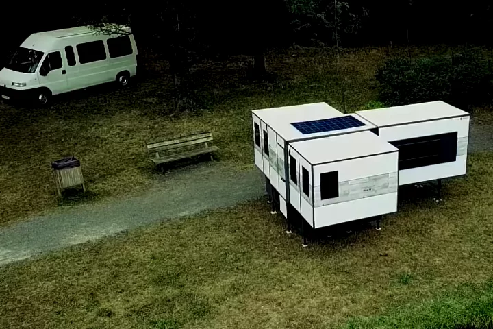 Setting the ioCamper up as as freestanding shelter frees the van to do other things during the day, no need to pack up or carry cluttered camping equipment around
