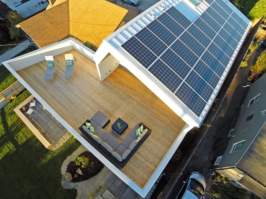 The rooftop deck at Reclaimed Modern