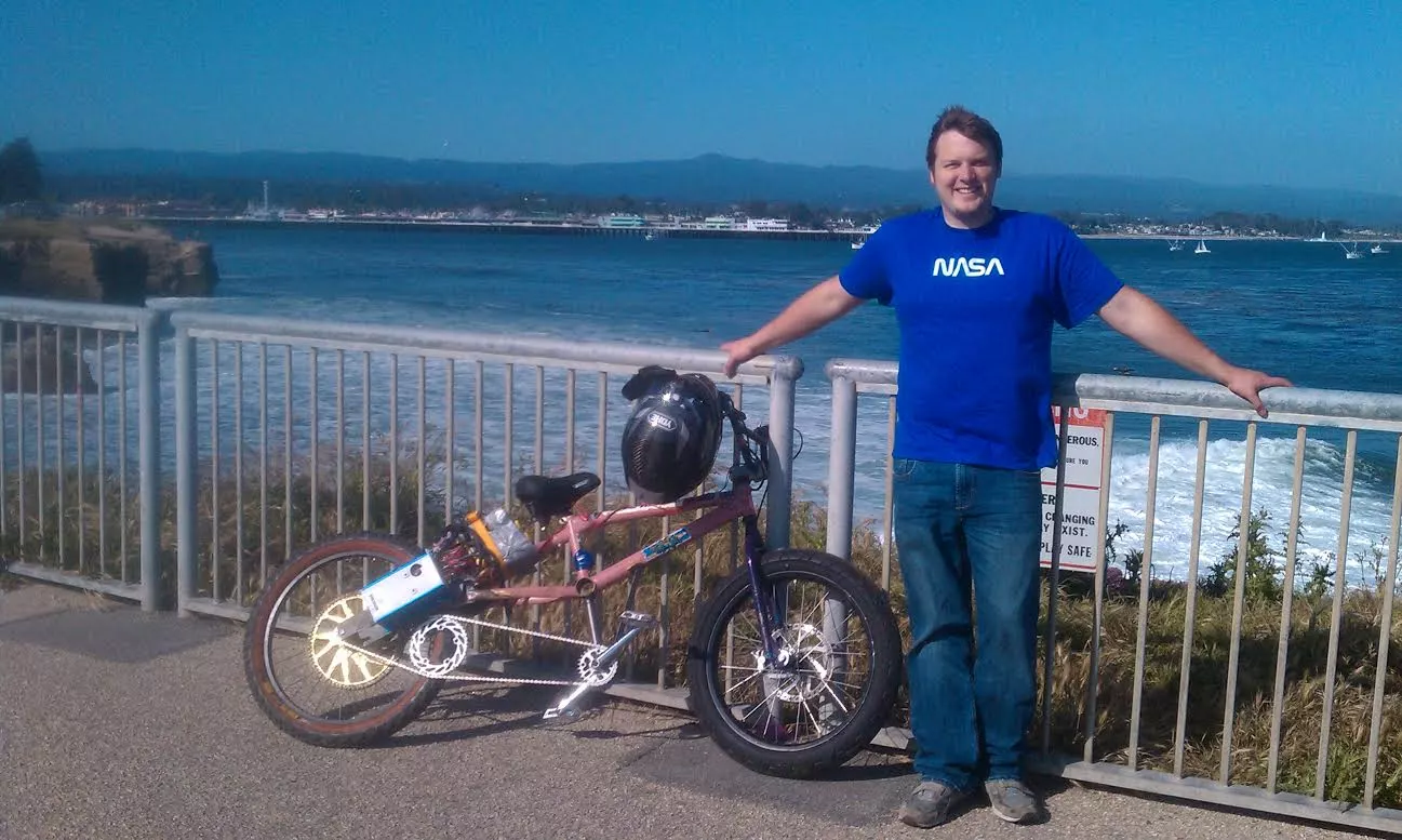 Luke Workman with an earlier eBike