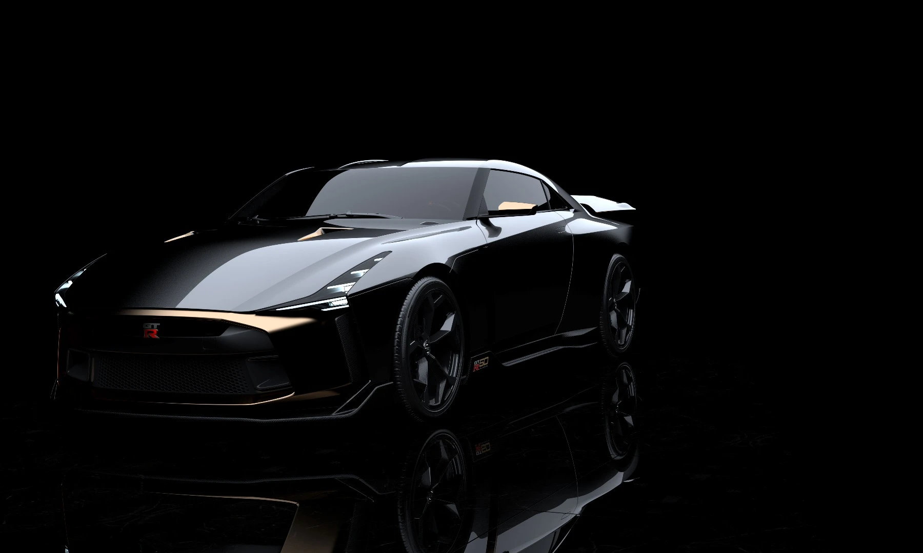 The GT-R50 has a thin LED headlight design