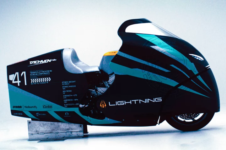 The Lightning Tachyon Nb aims to break 250 mph-plus on the Bonneville salt flats