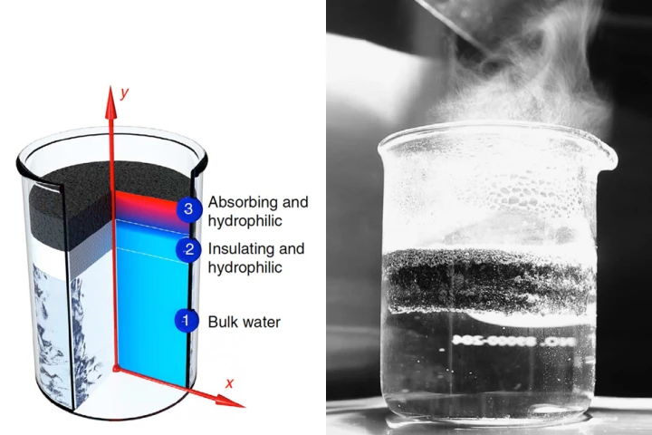 A composite of graphite flakes and carbon foam is claimed to convert 85 percent of solar energy into steam