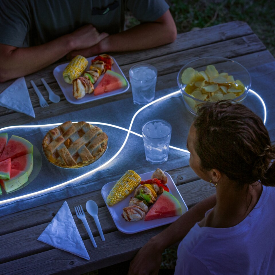 The Nite Ize Radiant ShineLine lights up picnic tables or campsites