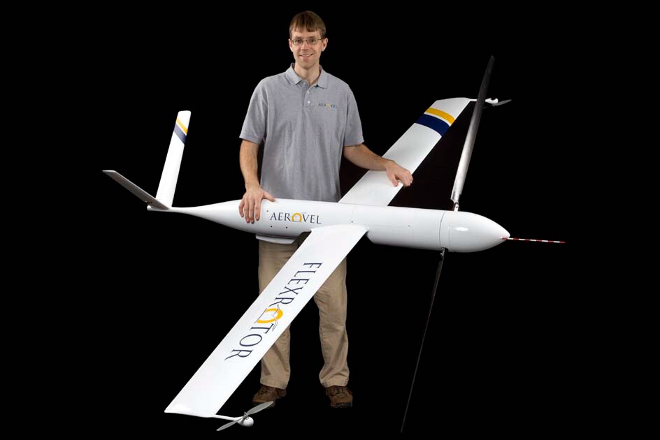 Aerovel president Tad McGeer with the Flexrotor
