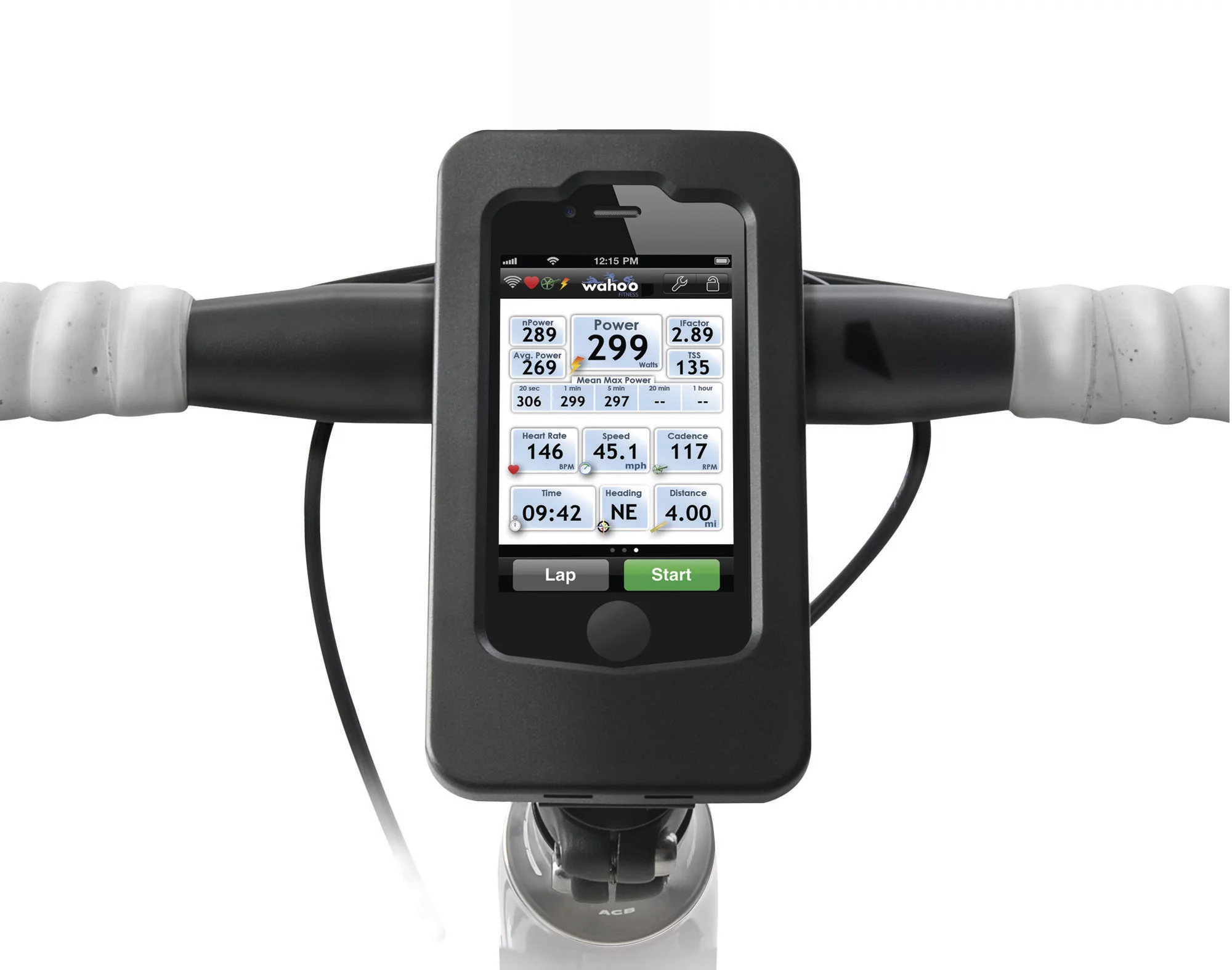 The Bike Pack for iPhone from Wahoo includes a weatherproof phone case that incorporates an ANT+ transceiver, a speed and cadence sensor and an iOS fitness app - transforming the smartphone into a bike computer