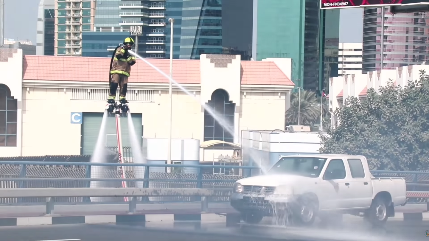 Thrust from the water hose might be difficult and physical to push against