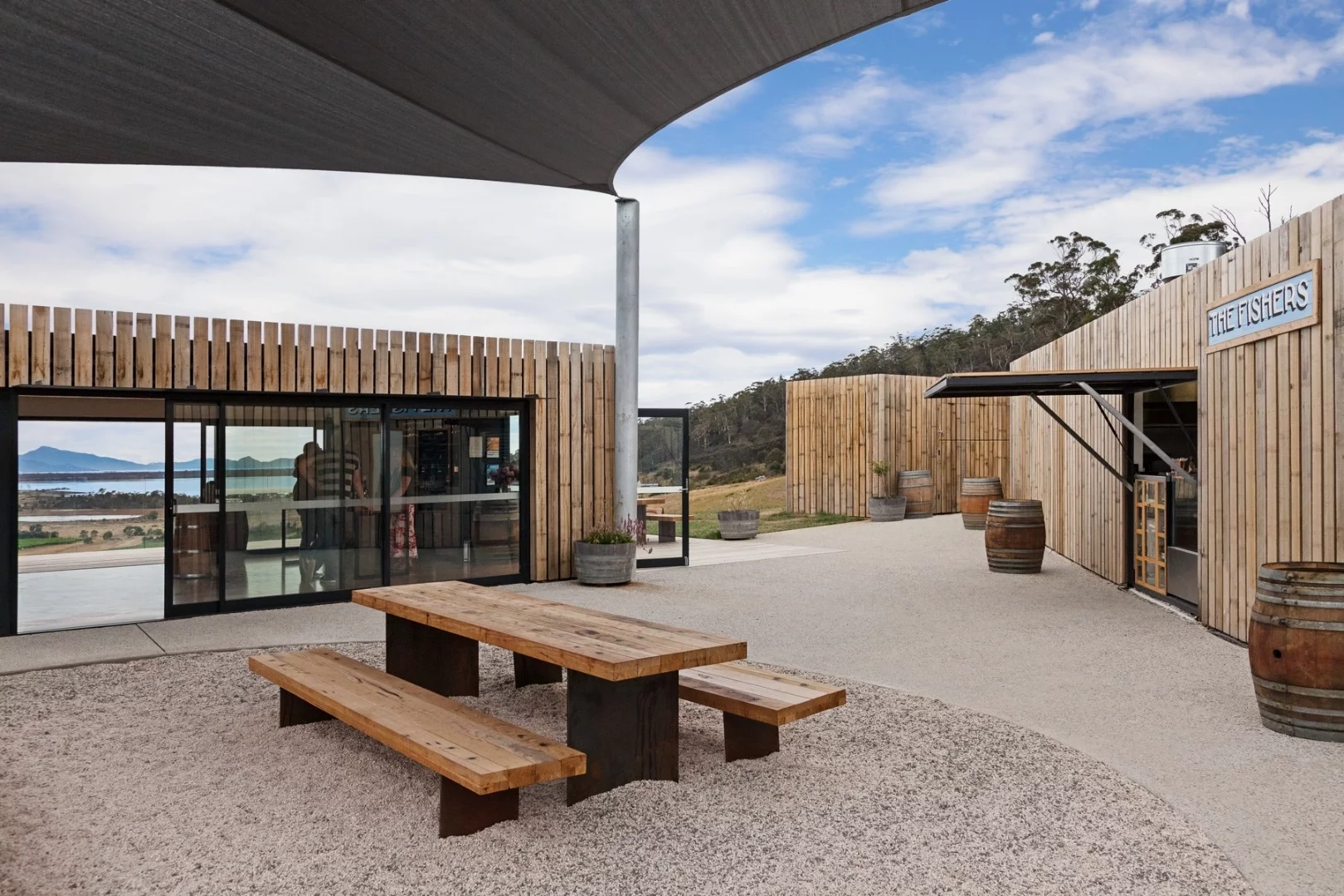 Devil's Corner is a wine shop and market with a lookout point situated on Tasmania's east coast