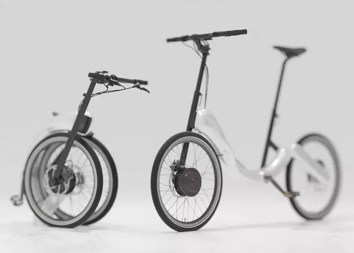 It can be folded up in four steps, and carted along on its two 20-inch wheels once folded