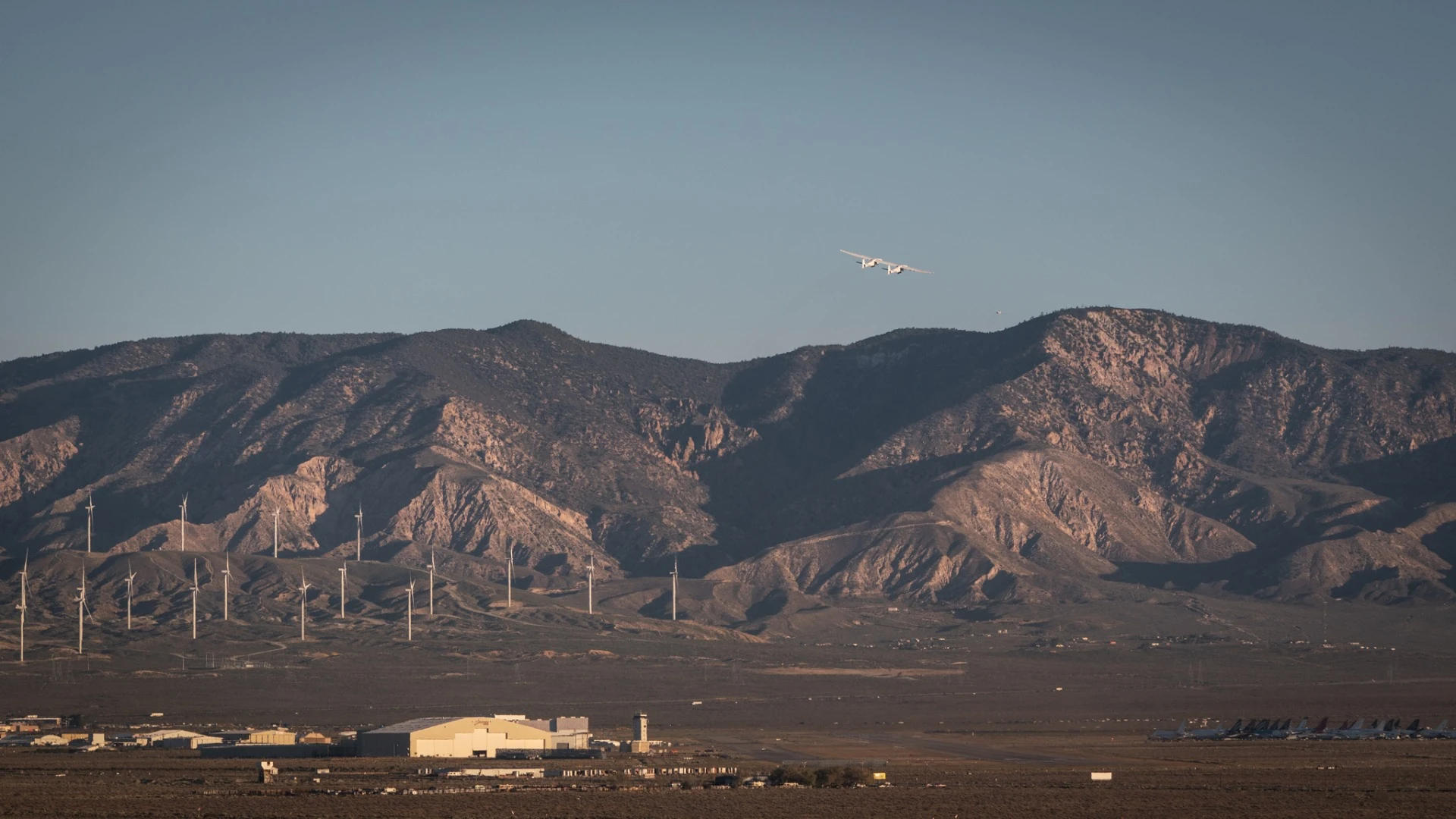 Stratolaunch over the Mojave Desert