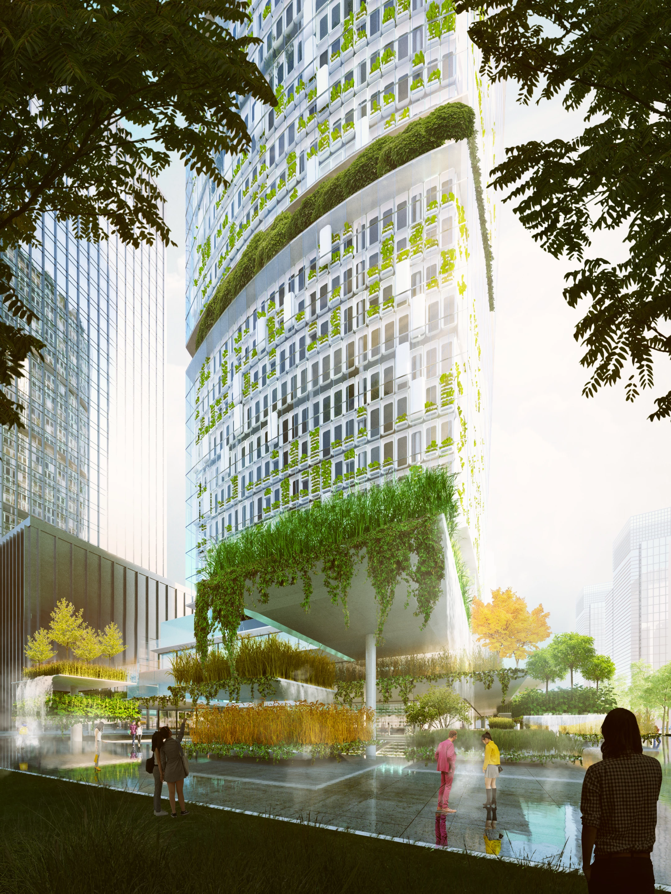 According to CRA, the Jian Mu Tower's hydroponic farm would produce an ambitious 270,000 kg (297 tons) of food per year