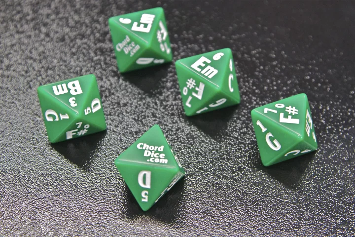 Chord Dice songwriting and teaching tool