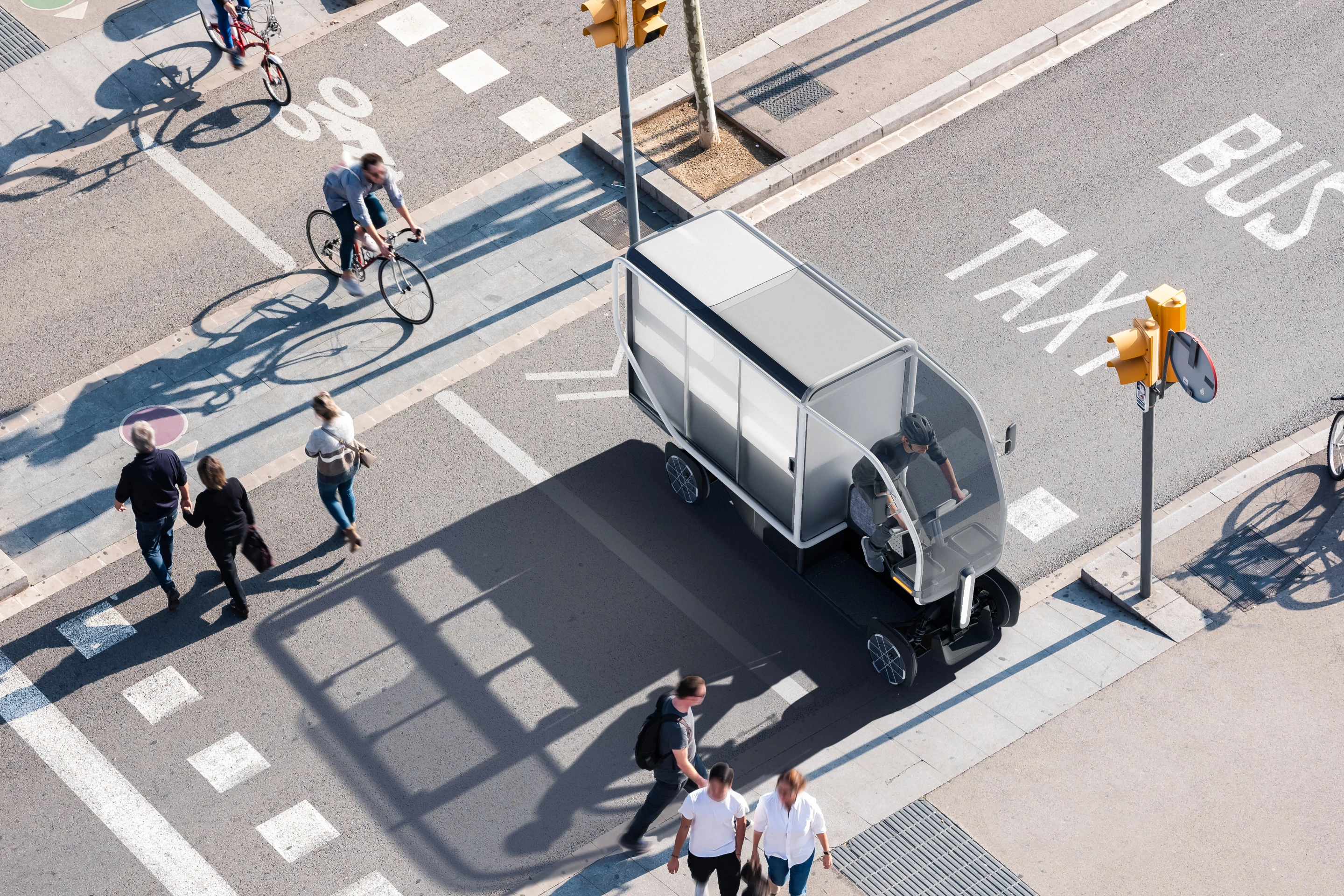 The Fastport eQuad is expected to haul parcels, small packages and groceries through the city using bike lanes