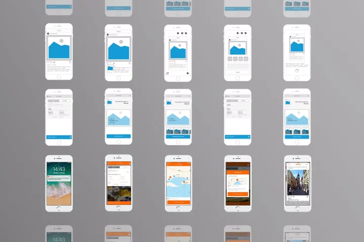 The app utilizes a database consisting of photos from over 1,000 locations in Europe