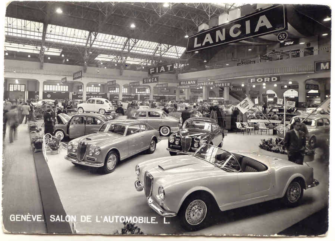 This 1955 Lancia Aurelia B24 Spider by Pinin Farina, was one of the display cars at the 1955 Salon de l'Automobile de Bruxelles and the 1955 Salon de l'Automobile de Geneve