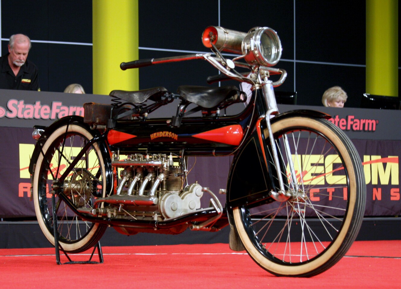 This ultra-rare first-year 1912 Henderson 4 is believed to be one of six surviving machines. An older restoration, the bike was purchased from Cape Town, South Africa in 1983 and thirty years later, it became one of the 50 most valuable motorcycles ever sold when it fetched $236,500.