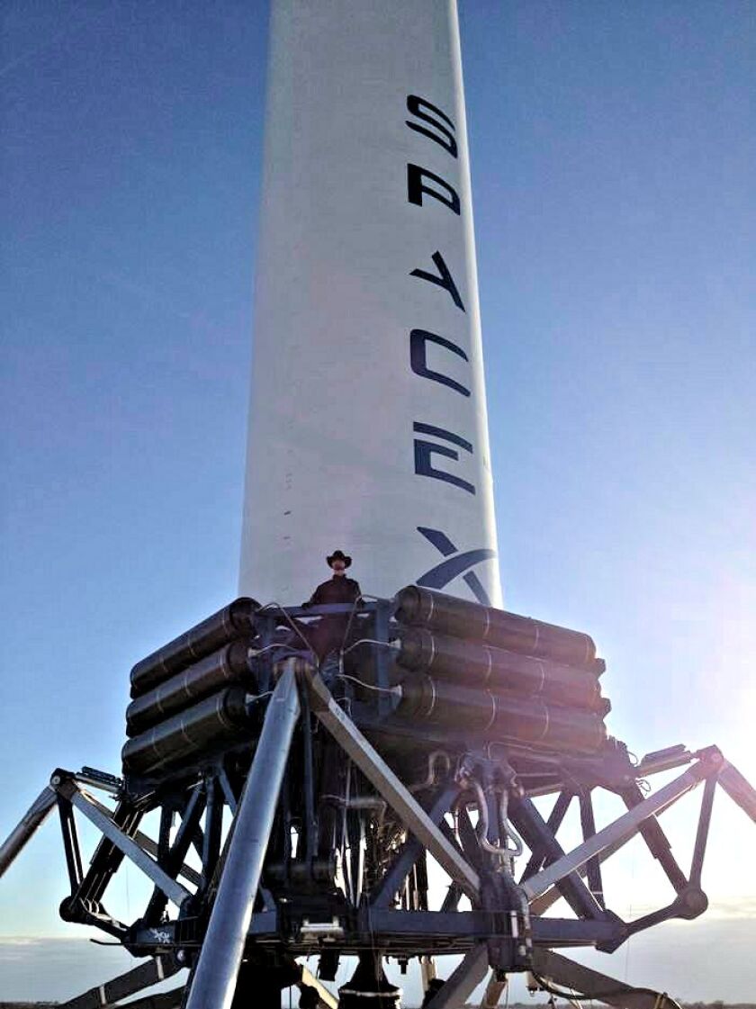 Elon Musk added a 1.8 m (6 ft) tall mascot to the latest Grasshopper flight to add some perspective
