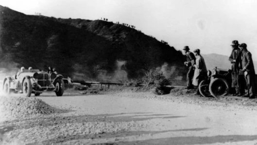 The Mille Miglia in 1931 was a far cry from the event won by Moss - this was the era in which the race built the legend of iron men and feats of endurance in rugged tarrain.