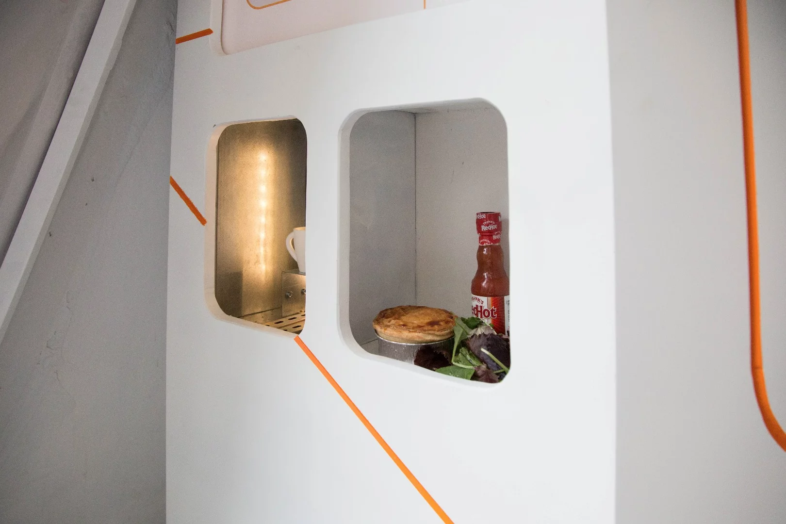 There mightn't be room for big airlock parts, but there is room for hot sauce on the ship to Mars