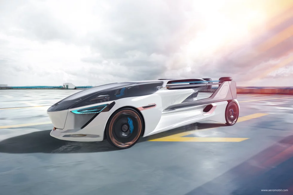 The AeroMobil 5.0 VTOL's wings will fold back when it's in "ground mode"