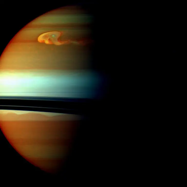 Saturn's northern storm marches through the planet's atmosphere (Image: NASA/JPL-Caltech/Space Science Institute)
