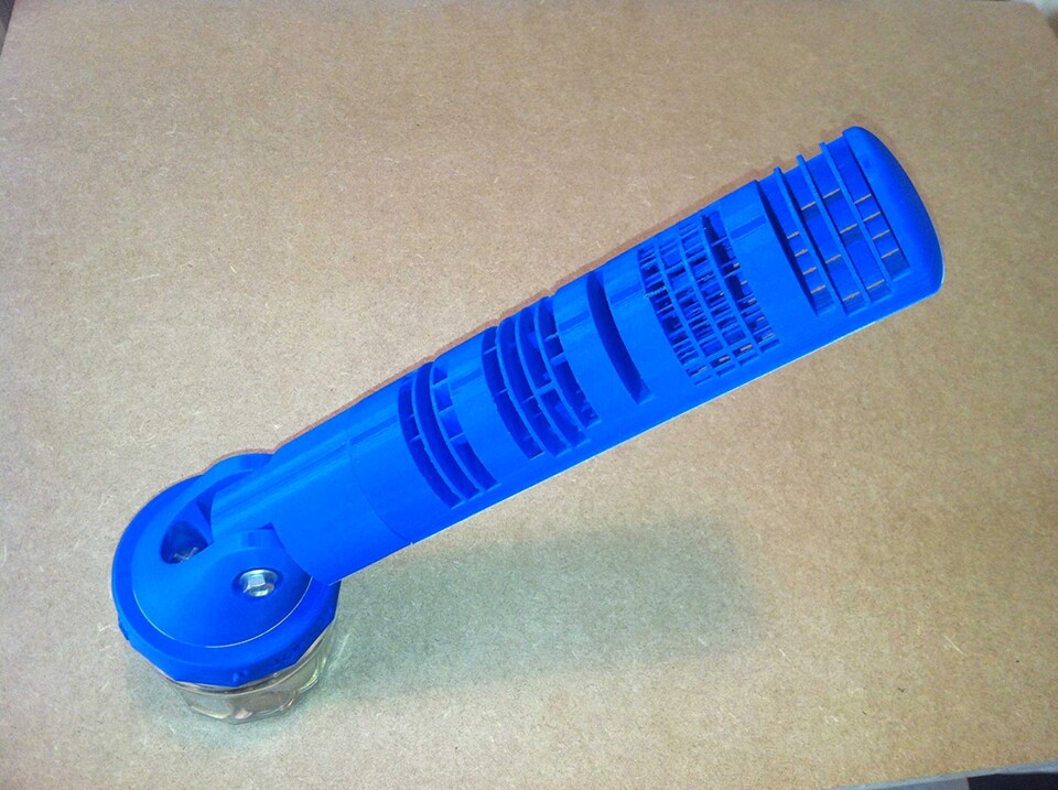 The digital sundial is full of tiny slots, which go through it at a variety of angles