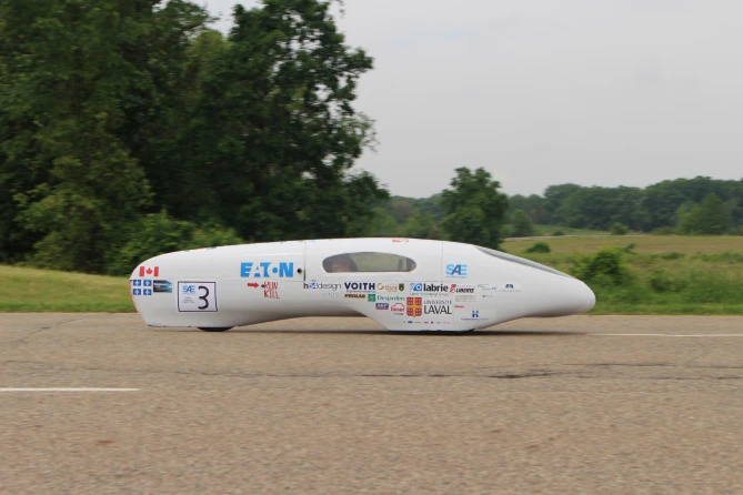 The University of Laval reused its vehicle shell from last year, enabling it to focus on other areas for refinement