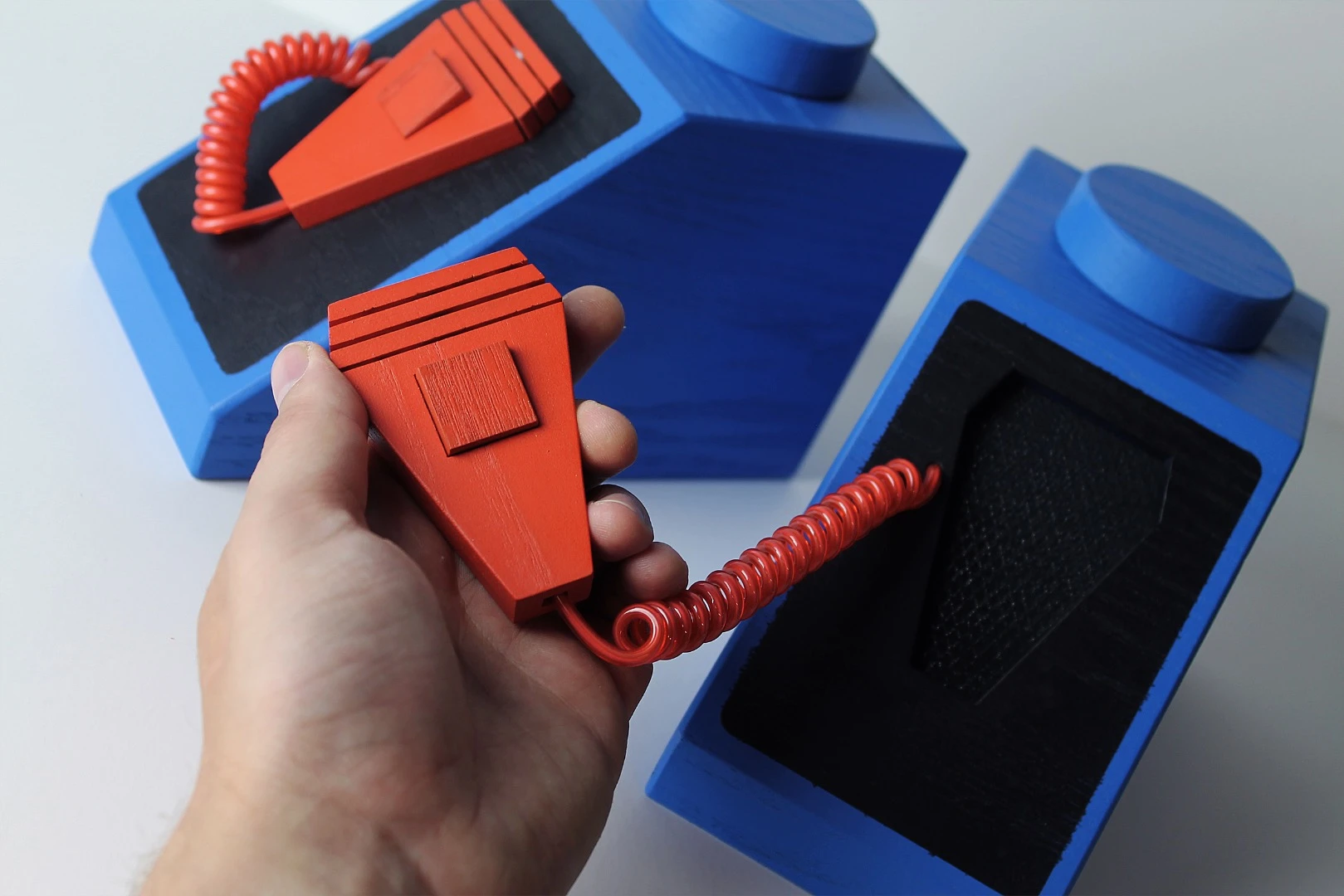 These working long range walkie talkies are inspired by Lego