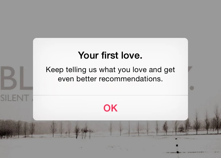 Send tracks some love to improve your recommendations