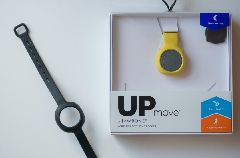 The packaging for the Jawbone UP Move fitness tracker