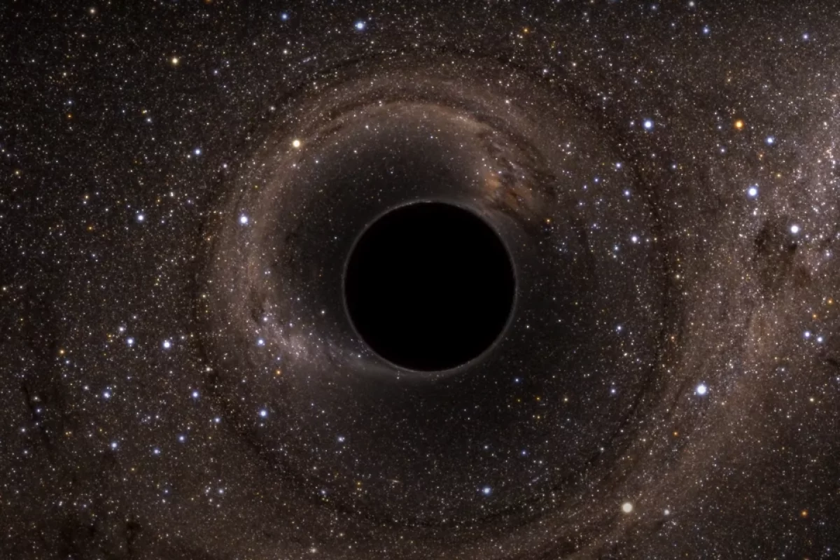 An artist's illustration of a black hole