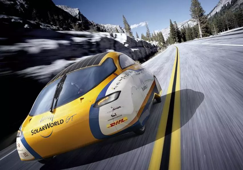 The SolarWorld GT solar-powered car is currently on a drive around the world, and embarks on the U.S. leg of its trip later this week