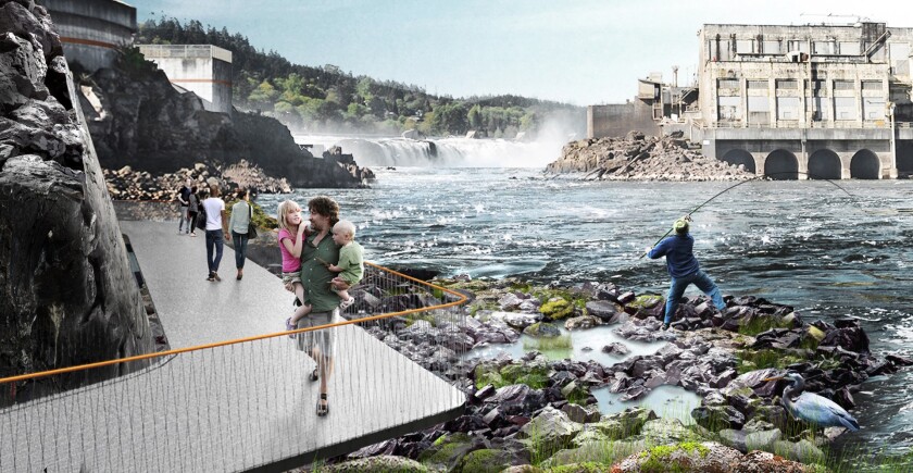 Willamette Falls is cited as the second-largest waterfall in the United States by volume, and it is also the 17th largest worldwide