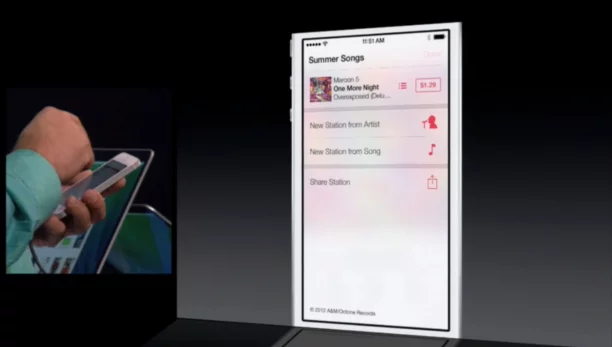 iTunes Radio demonstrated on-stage