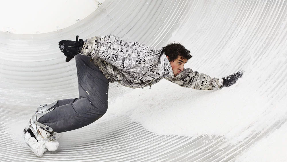 The Snowtunnel - an indoor snowboarding experience.