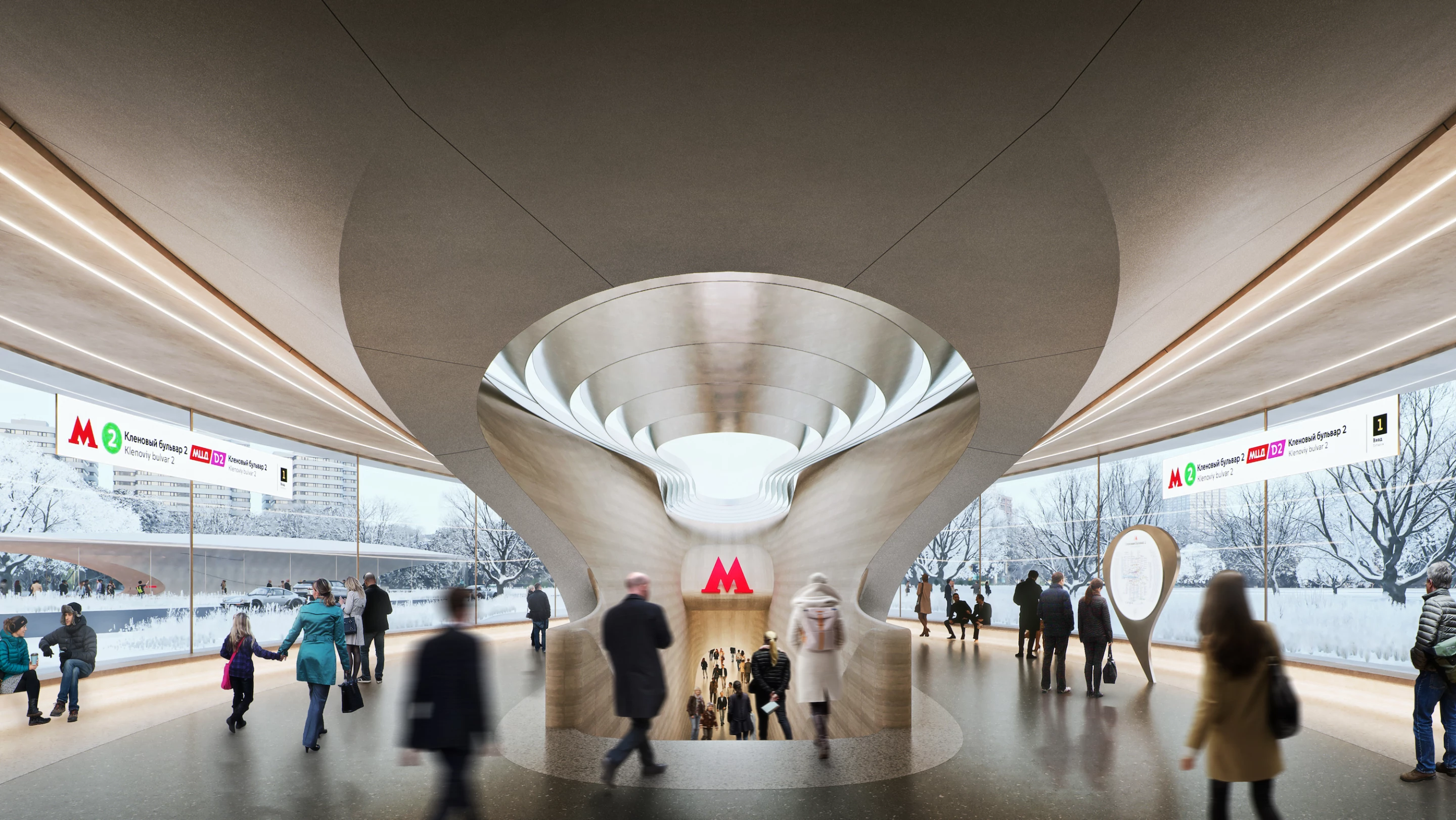 Klenoviy Boulevard Station 2 is slated for Moscow's Bolshaya Koltsevaya Line (Large Circle Line), which has been used by around 58 million passengers since opening in 2018