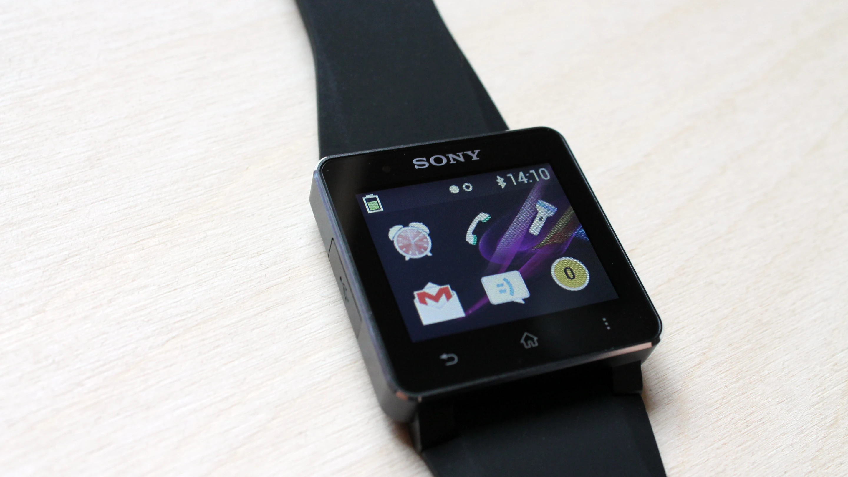 This is the SW2's home screen, with shortcuts to various notifications and apps