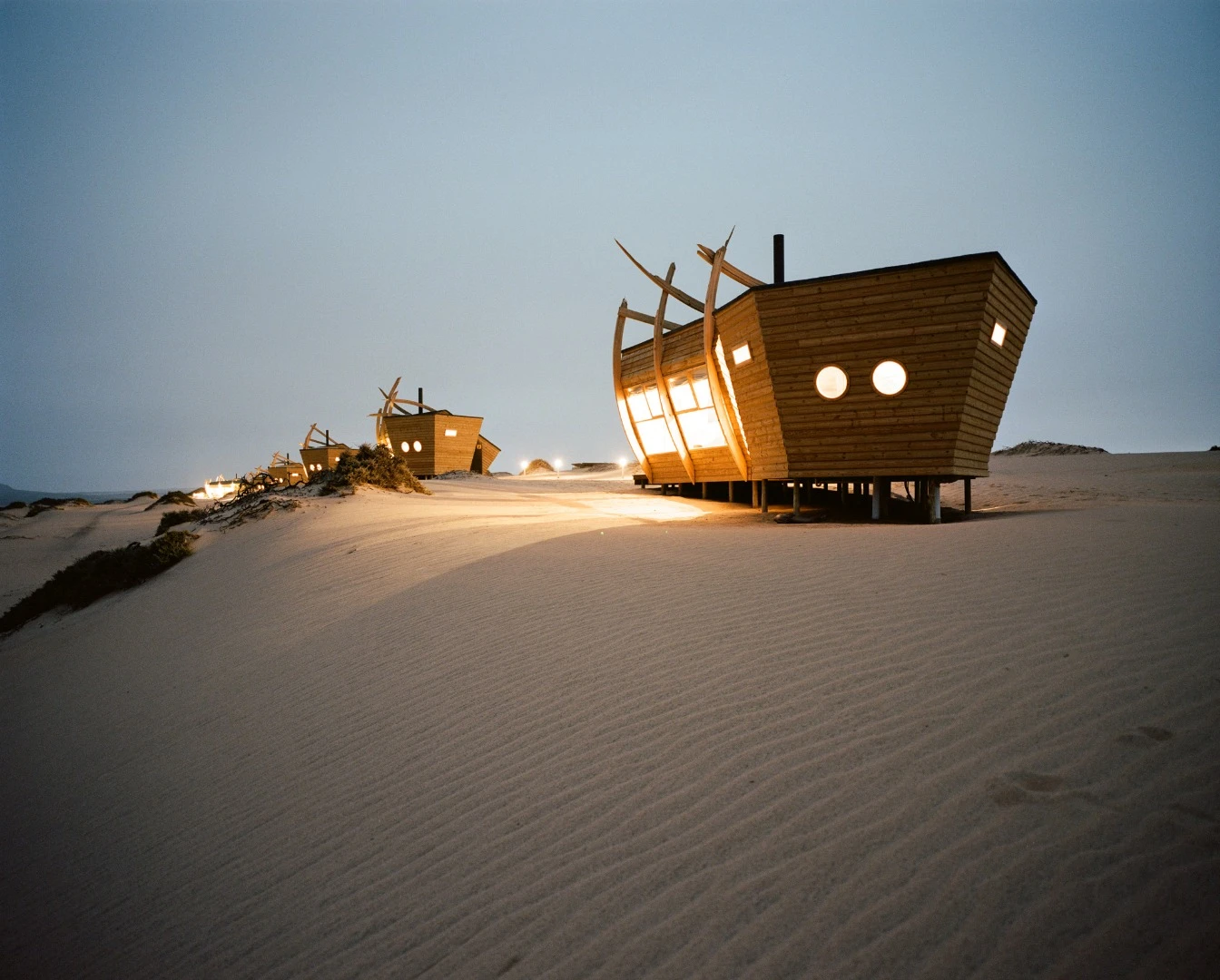 Shipwreck Lodge is a collection of 10 eco-minded cabins inside Skeleton Coast National Park