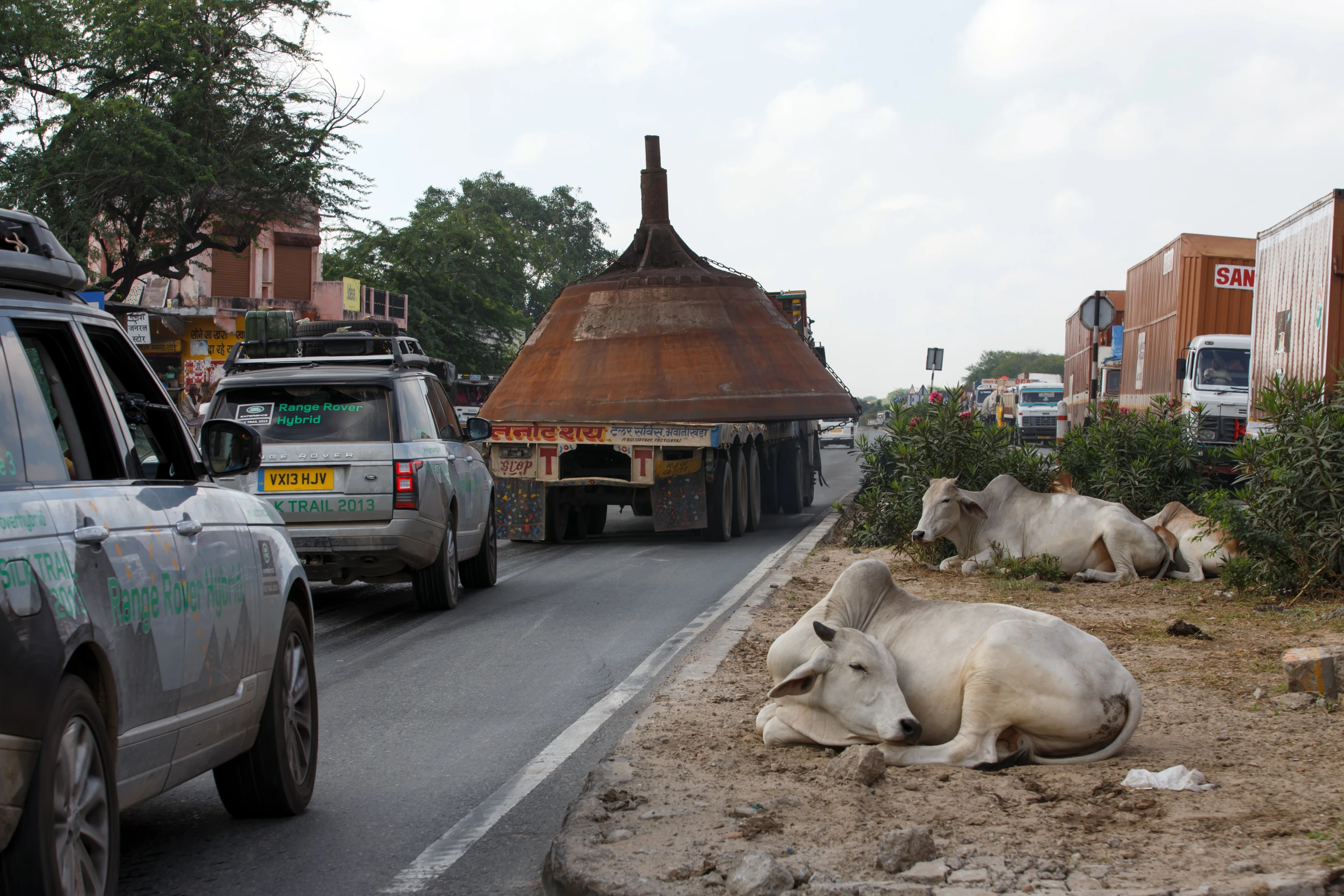 Land Rover encountered some interesting forms of traffic