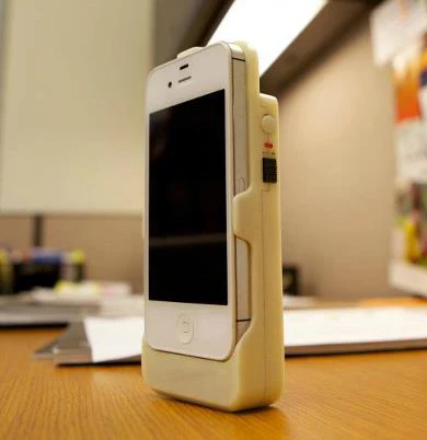 The prototype Yellow Jacket iPhone case