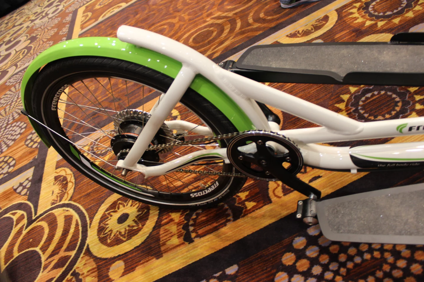 The Freecross uses your arm and leg motion to deliver power to the rear wheel, via a bicycle-style chain drive