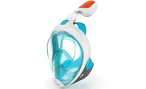 Instead of covering the user's eyes with goggles and then having a separate tube for breathing through the mouth, Easybreath covers the whole face with one piece, and contains the breathing portion right inside of the mask