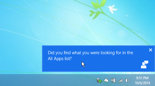 Periodic notifications asking for your feedback