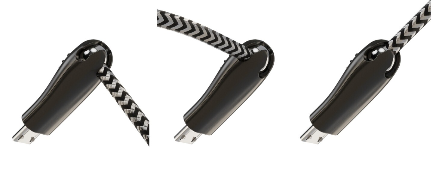 The USB93 is a rather clever solution to fraying charging cables, using a rotating ball to avoid undue stress on the cable and keep things in working order