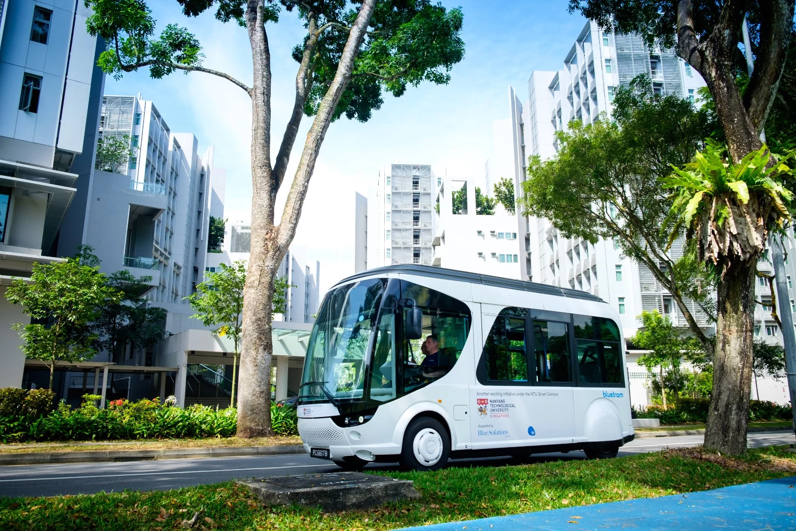 The shuttle will be used on the NTU campus for two years