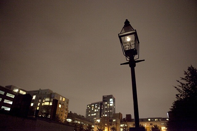 The Park Spark gas lamp, fueled by dog poop